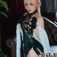 [Mime弥美]少女前线Cos OTS-14 黑色旗袍泄女王气息 (21P)