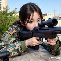 AI生成美女~Sniper 狙擊手