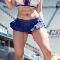Sexy AI-Generated Images of Sultry Long-Legged Cheerleaders