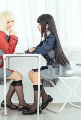 Chunmomo (蠢沫沫) and Taoliangazhai cosplay Chisato and Takina – Lycoris Recoil (58P)