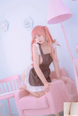一只云燒 (BuckyClouds) – Pink maid set+粉紅女僕 (93P)