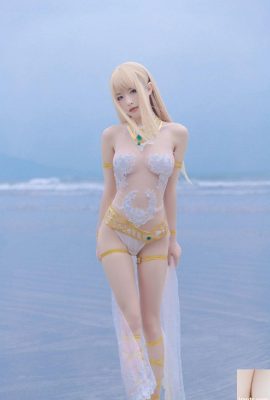 [網紅COSER] Likelihood Yuno Shimizu – 瑪麗蘿絲 White Swimwear (33P)