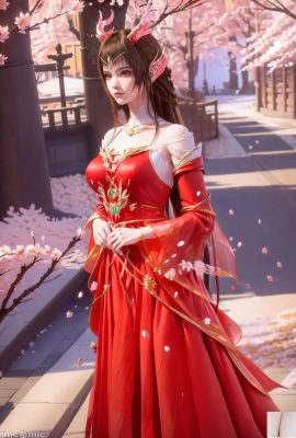 (Al Generated)清純唯美:校花赤裸庭院