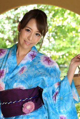 一張美麗的Yukata臉，被肛門插入Asagiri Mitsuru扭曲（23p）