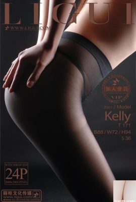 [LiGui麗櫃網路麗人] LiGui麗櫃難得有此上空小丁黑絲勁爆的美圖 Kelly [25P]
