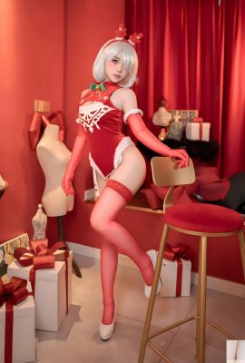 [網路收集] 福利少女 邦尼《 聖誕 紅裙御姐 》VIP專屬全 [135P]