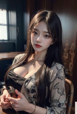 ★PATREON★（AI Kaori）套裝1 – 優雅連衣裙的甜美女孩